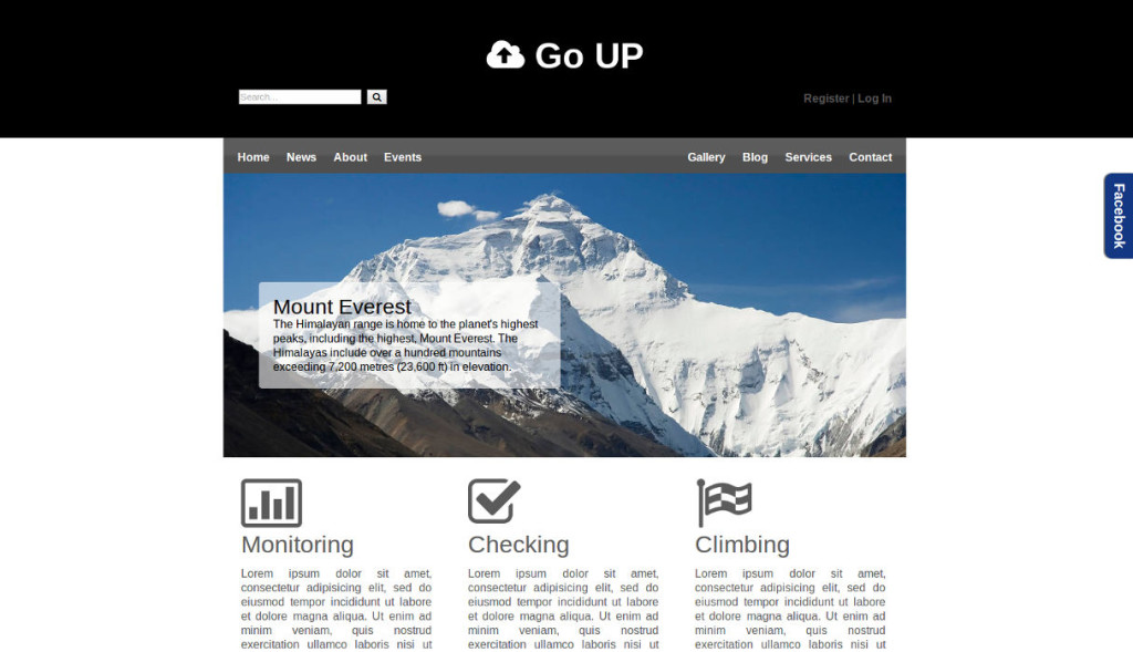 Go UP HTML5 website