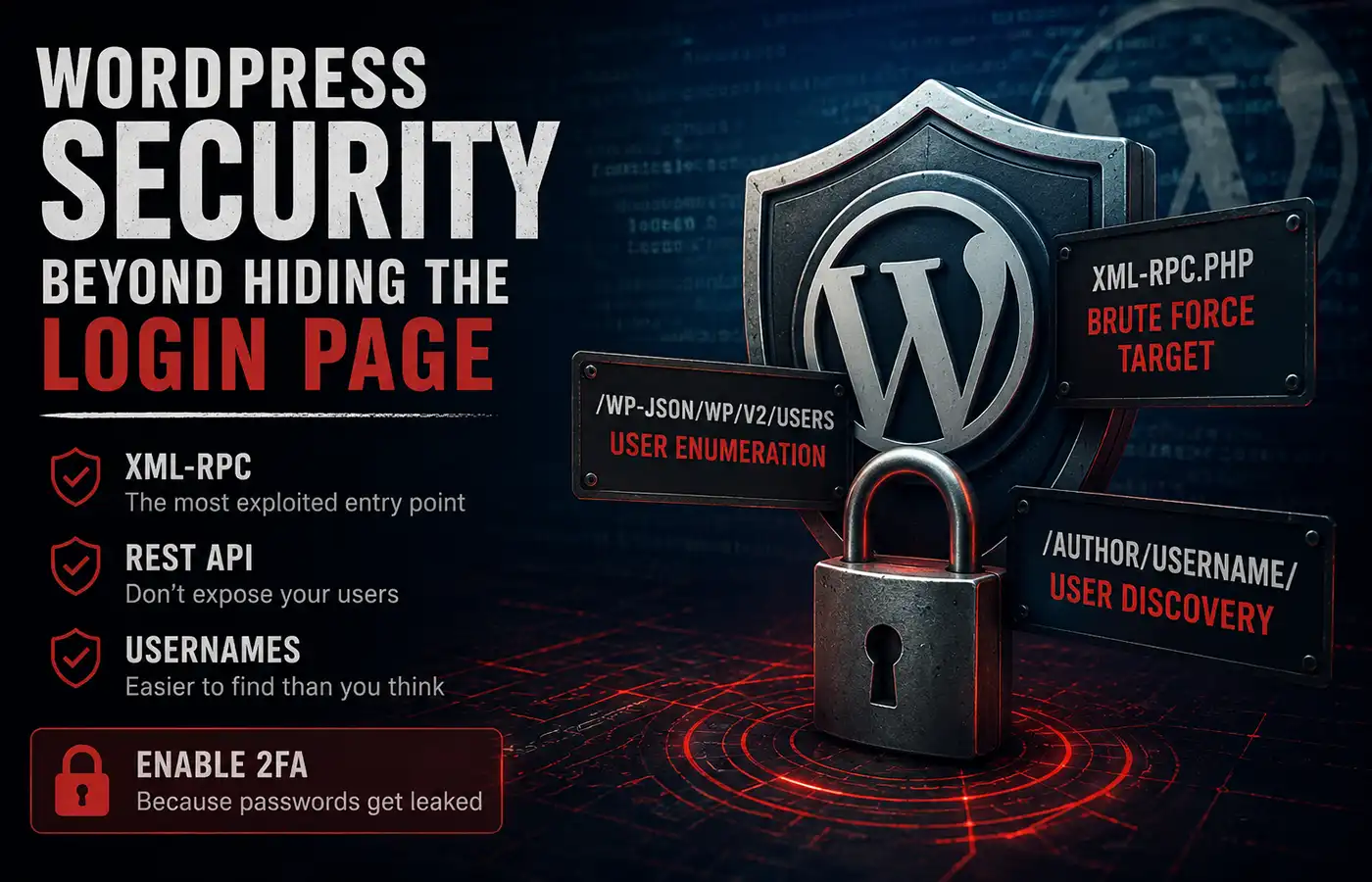 hiding the login page is not enough
